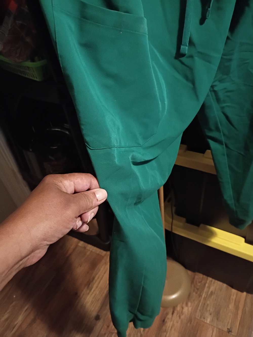 Green Women's Scrub.Drawstring Pants. - Picture 4 of 4